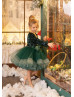 Long Sleeves Beaded Puffy Flower Girl Dress